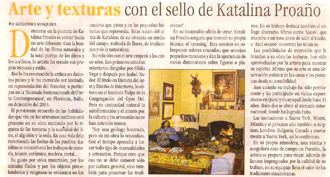 El Comercio Katalina Proano