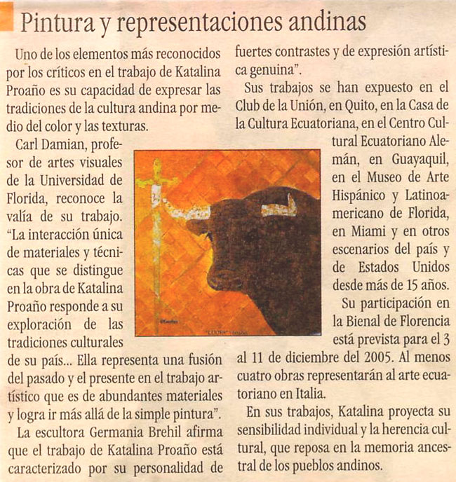 El Comercio Katalina Proano