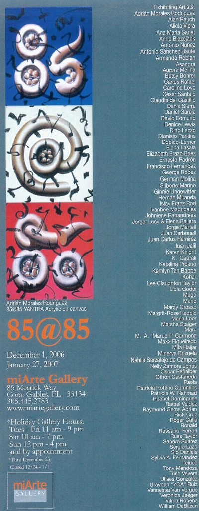 katalina proano contemporary art | miarte miami 85@85 